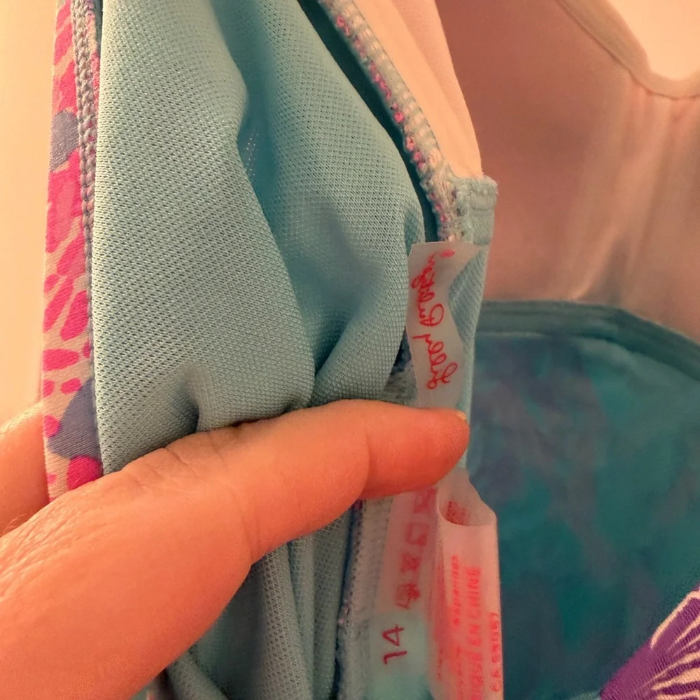 Lilly Pulitzer Bandeau Strapless Swimsuit with Halter Strap 14 - Picture 5 of 5